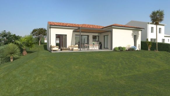 Maison contemporaine de plain-pied de 100 m² avec 3 chambres et garage à Monbrun (32600) Terrain de 1680m²