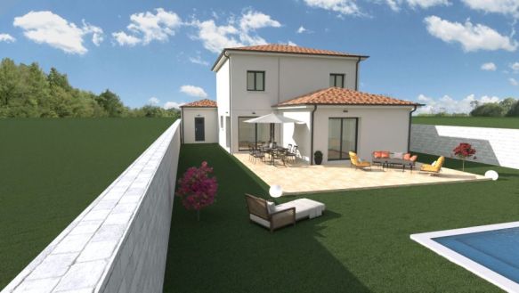 Pibrac rare sur la commune villa de 120 m2 avec garage sur terrain de 771 m2 plat et viabilisé