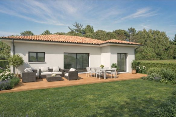 Belle villa en L de 110 m²  sur la commune de Odars