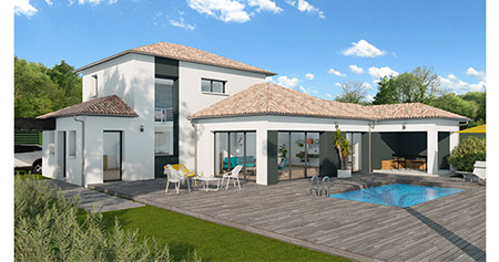 Villa contemporaine 120 m2 avec garage 4 chambres