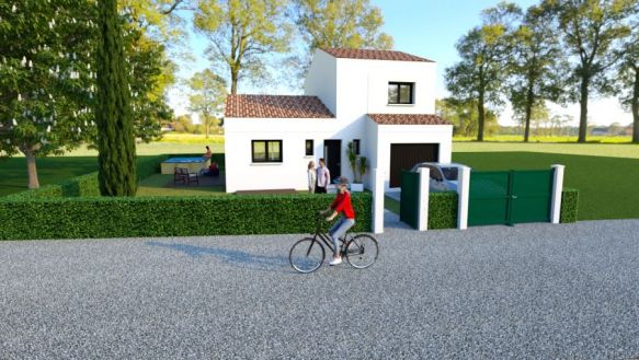 THEZA sur terrain 3 faces de 435 m², villa 4 pièces à étage