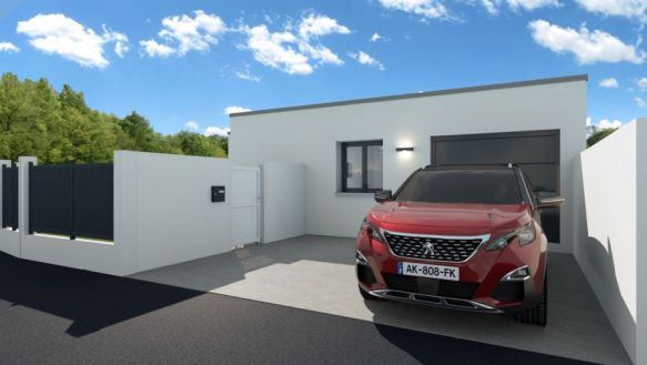 34410 Sérignan Projet villa F4 sur 300 m² de terrain viabilisé