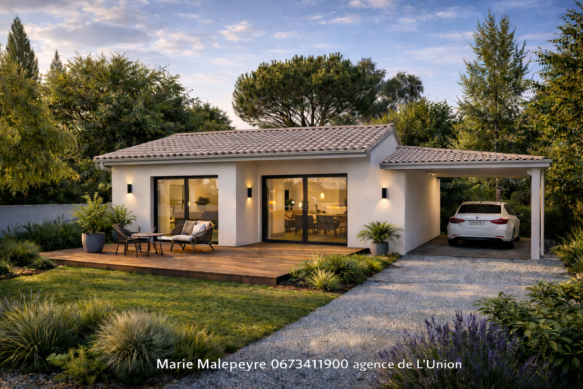 Maison neuve 85 m² à Bouloc avec terrain