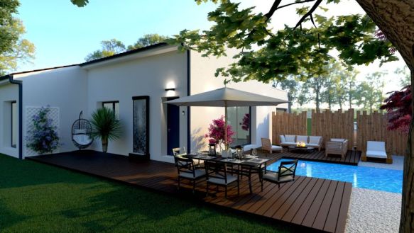 VILLA CONTEMPORAINE 100m²  TERRAIN VIABILISE VILLENEUVE TOLOSANE 31270