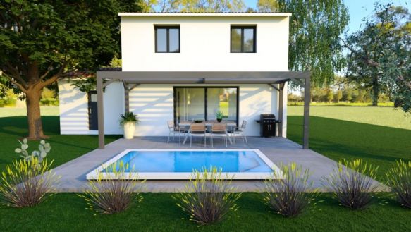 villa contemporaine 3 chambres à Saint Mathieu de Tréviers 34270