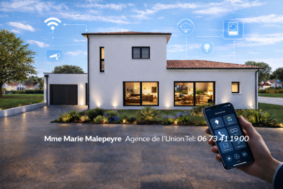 Maison neuve connectée 4 chambres + garage à Beauzelle, environnement premium