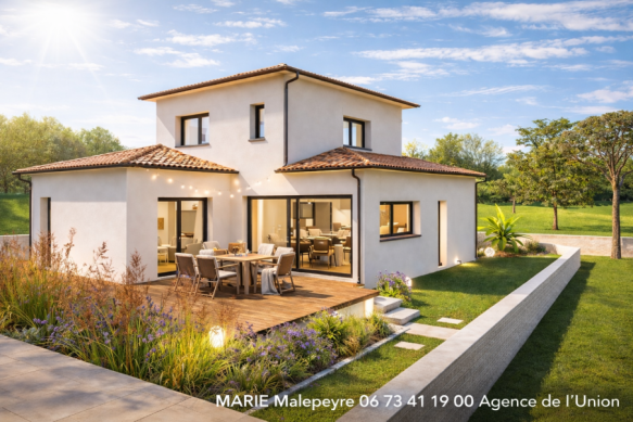 Saint-Jory centre – Projet maison familiale 98 m² avec terrain viabilisé 548 m² – à partir de 329 000 €