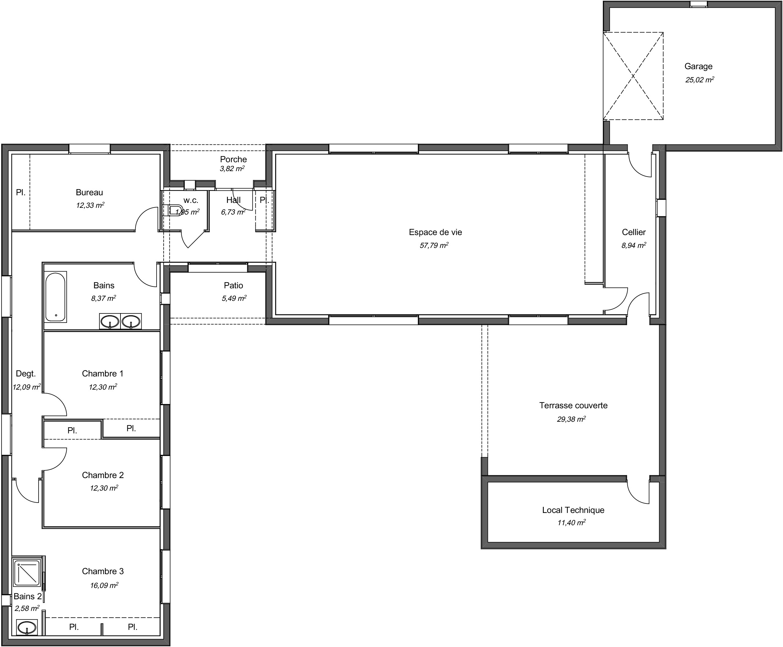 Maison Contemporaine Plain Pied Palmier