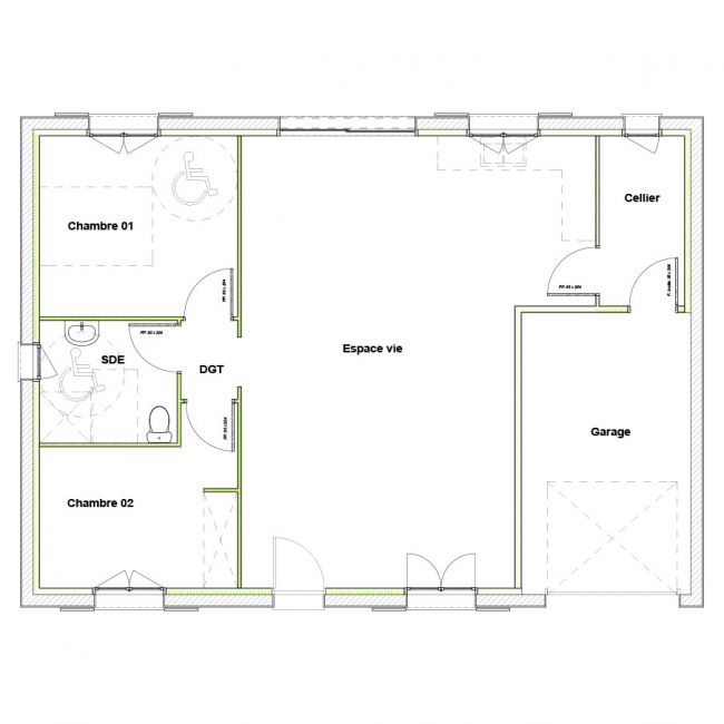 Plan de maison Premium 75m²