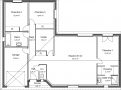 Plan de maison contemporaine de 100 m² - Mélèze