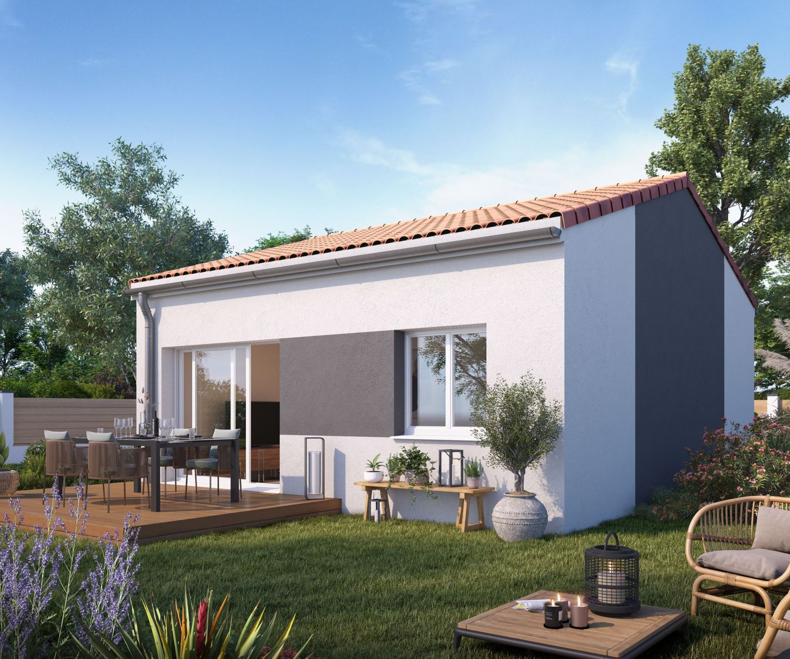 Cocoon 2B - Maison de jardin - 1 chambre - Mezzanine - 42 m² ou 64 m² - Demeures d'Occitanie