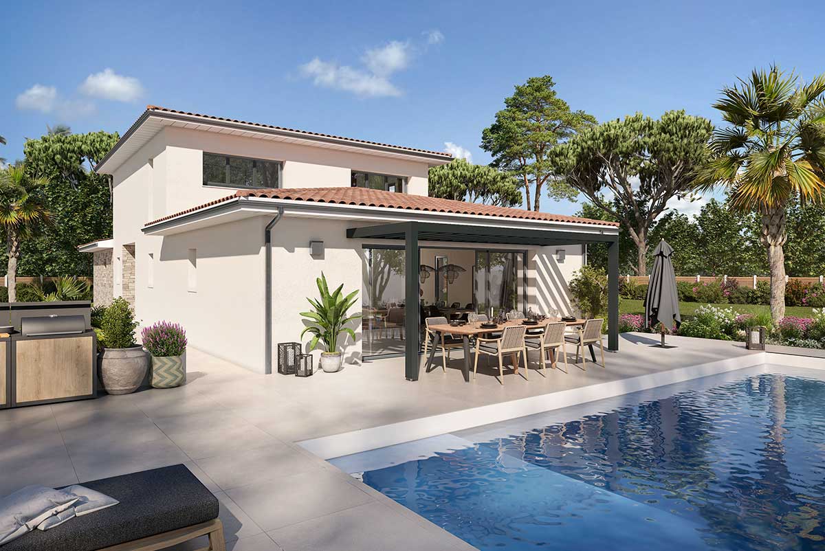 Modèle de maison à étage contemporaine Cytise - Demeures d'Occitanie