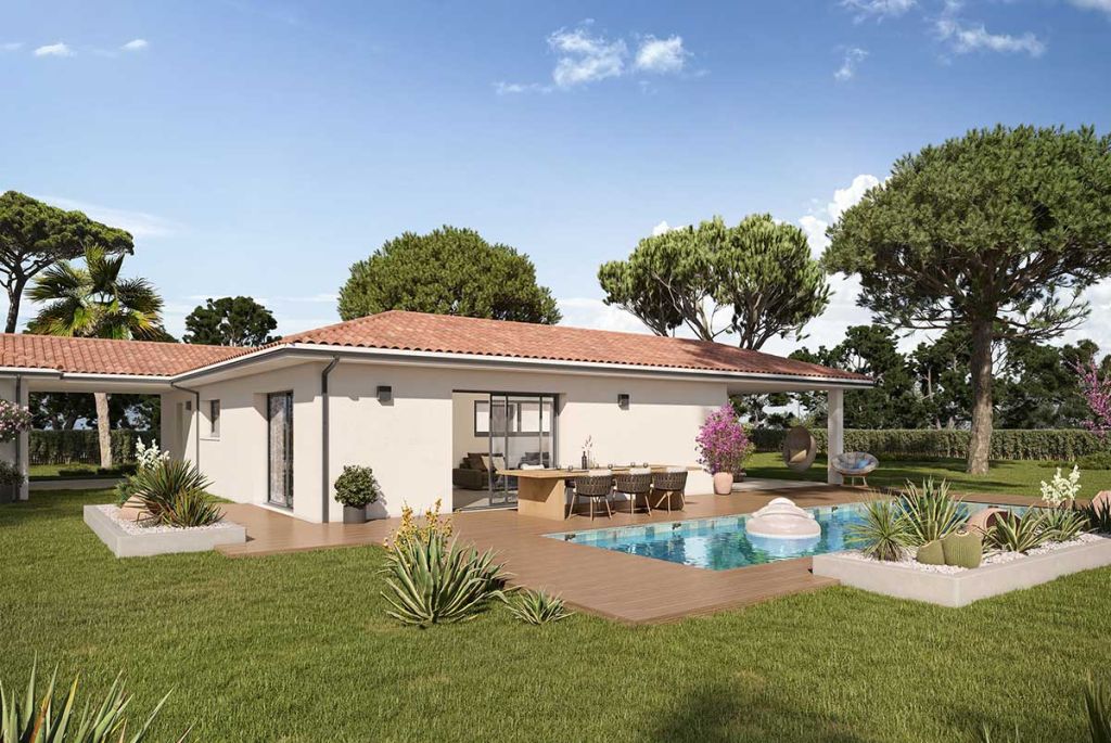 MODÈLE DE MAISON PALMA – ÉLÉGANCE ET PRATICITÉ SOUS LE SOLEIL DU SUD aVEC PATIO
