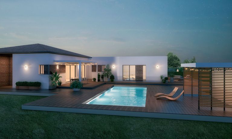 Maison contemporaine 110m²  5 pièces  Verfeil