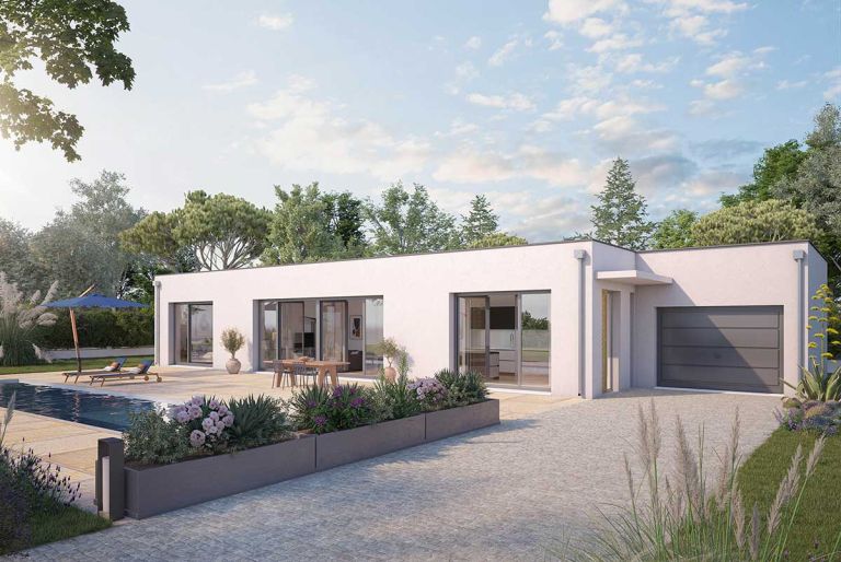 Maison contemporaine neuve de plain-pied avec suite parentale et garage à Saint-Pierre-de-Lages, proche Toulouse et écoles"