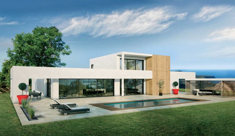Villa ultra moderne de 153 m²  avec double garage sur un terrain de 4100 m² à Brugairolles 11300