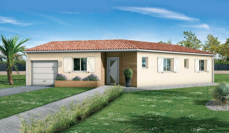 Maison à bâtir de 85 m² plus un garage et un terrasse au Burgaud 31330 sur un terrain de 730 m²